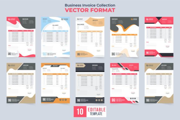 Creative Invoice Design Template Set – Elevate Your Business with Professional and Stylish Templates