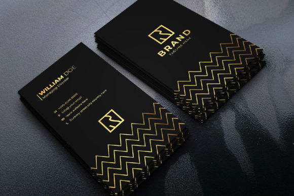 Gold Black Stylish Vertical Business Card: A Strategic Tool for Modern Branding