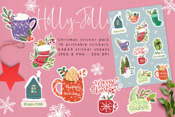 Holly-Jolly Christmas Sticker Pack: A Creative Holiday Essential