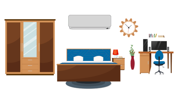 Living Room Furniture Illustration