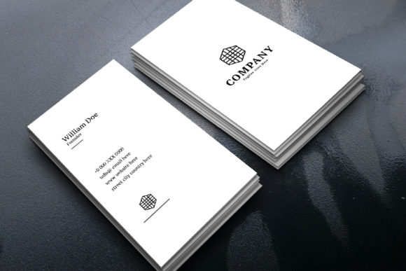 Minimal Corporate Vertical Business Card