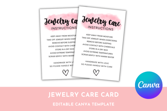 Printable Jewelry Care Card Template: A Practical Solution for Business Owners
